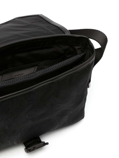 Shop Versace Messenger Bag In Black