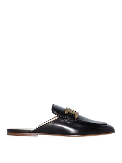 Shop Tod's Chinelas - Diver In Black