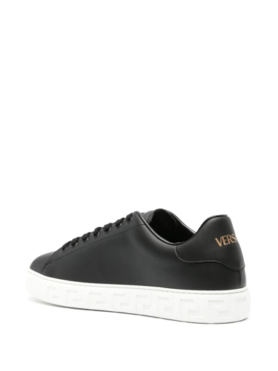 Versace Greek Sneaker In Black