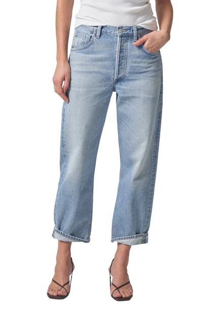 Shop Citizens Of Humanity Dahlia Relaxed Bow Leg Jeans In Ribbon