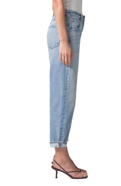 Shop Citizens Of Humanity Dahlia Relaxed Bow Leg Jeans In Ribbon