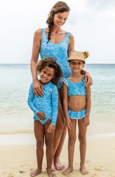 Shop Snapper Rock Santorini Blue Long Sleeve Surf Suit