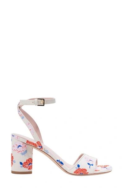 Shop Kate Spade Delphine Ankle Strap Sandal In Cream Dotty Floral