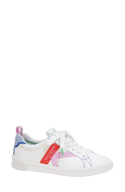 Shop Kate Spade Signature Sneaker In True White/ N Str Mlti