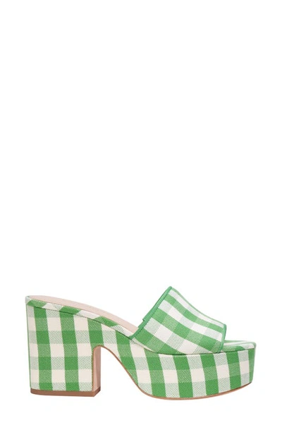 Shop Kate Spade Ibiza Platform Sandal In Summit Green/ Cream