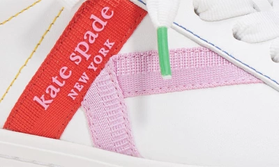 Shop Kate Spade Signature Sneaker In True White/ N Str Mlti