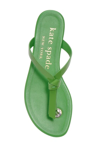 Shop Kate Spade Knott Flip Flop In Green