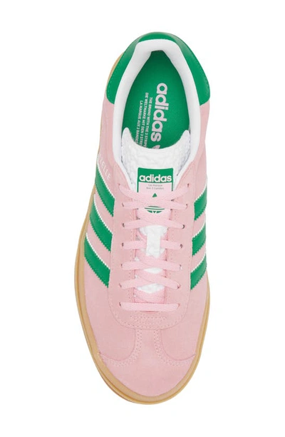 Shop Adidas Originals Gazelle Bold Platform Sneaker In True Pink/ Green/ Ftwr White