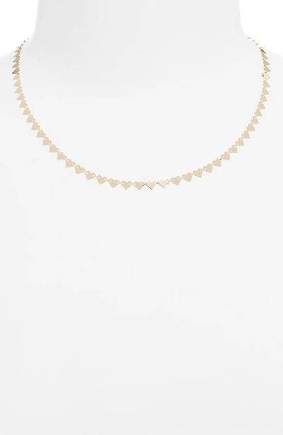Lana Laser Heart Chain Necklace In Yellow