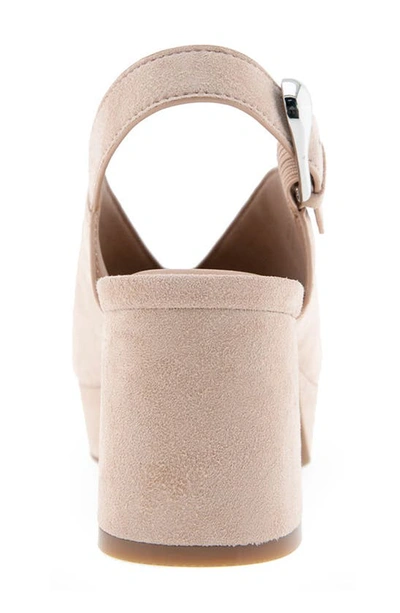 Aerosoles Cornelia Slingback Platform Sandal In Tan Suede
