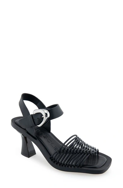 Shop Aerosoles Crew Sandal In Black Pu