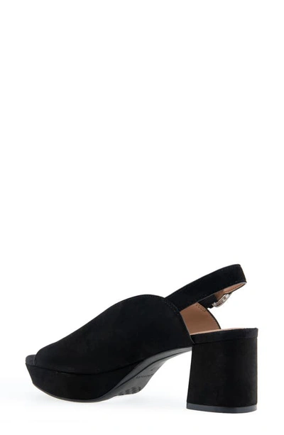 Aerosoles Cornelia Womens Suede Peep-toe Slingback Sandals In Black Suede