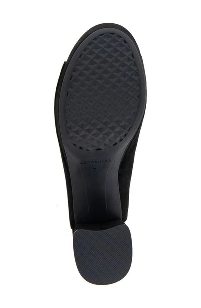 Aerosoles Cornelia Womens Suede Peep-toe Slingback Sandals In Black Suede