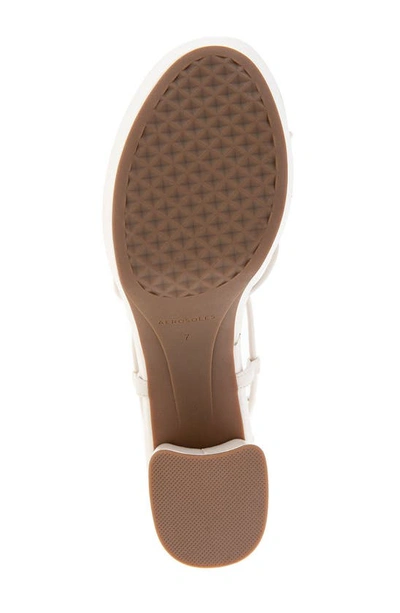Shop Aerosoles Caramia Ankle Wrap Platform Sandal In Eggnog