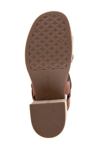 Shop Aerosoles Clarkson Platform Sandal In Tan Leather