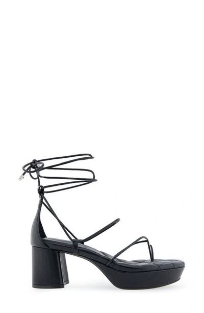Shop Aerosoles Caramia Ankle Wrap Platform Sandal In Black