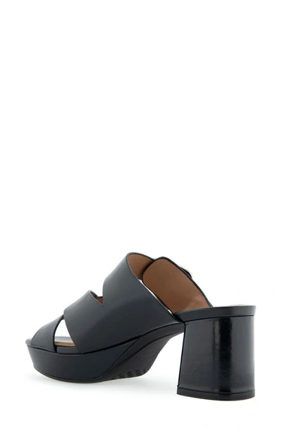 Shop Aerosoles Collin Platform Sandal In Black Leather