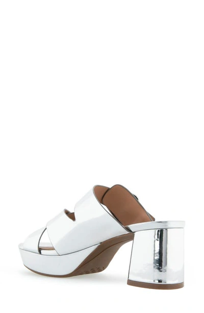 Aerosoles Collin Platform Sandal In Silver Mirror Metallic Pu