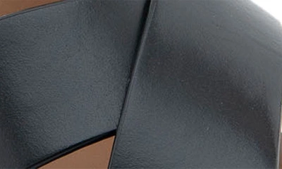 Shop Aerosoles Collin Platform Sandal In Black Leather