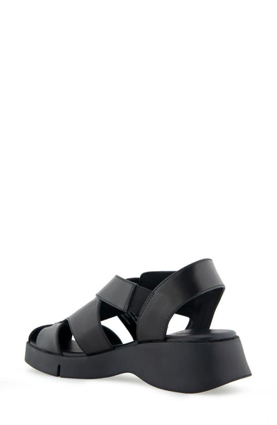 Shop Aerosoles Fabian Sandal In Black Leather