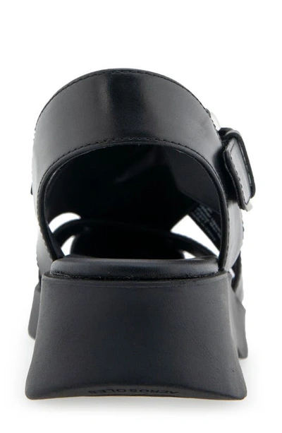 Shop Aerosoles Fabian Sandal In Black Leather