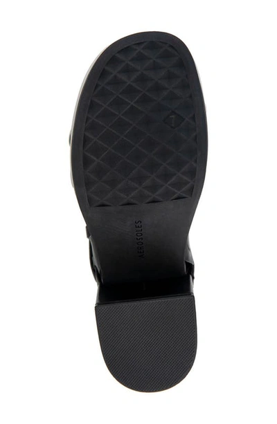 Shop Aerosoles Cleveland Slingback Platform Sandal In Black Leather