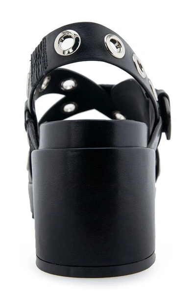 Shop Aerosoles Cleveland Slingback Platform Sandal In Black Leather