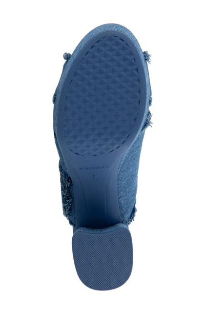Shop Aerosoles Collin Platform Sandal In Medium Blue Denim