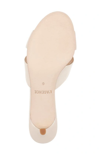 L Agence Aveline Slide Sandal In Ecru
