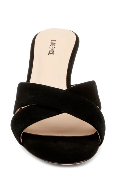 L Agence Aveline Slide Sandal In Black