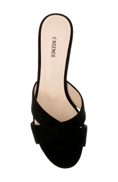 L Agence Aveline Slide Sandal In Black