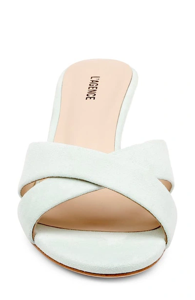Shop L Agence Aveline Slide Sandal In Mint