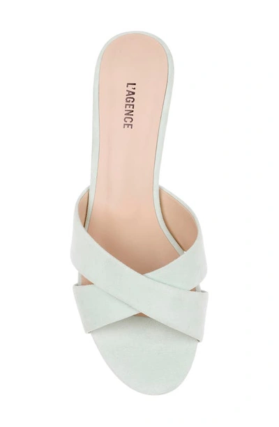 Shop L Agence Aveline Slide Sandal In Mint