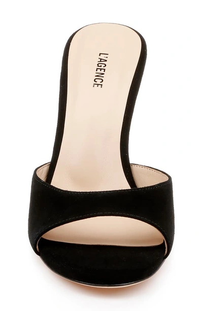 L Agence Avery Slide Sandal In Black