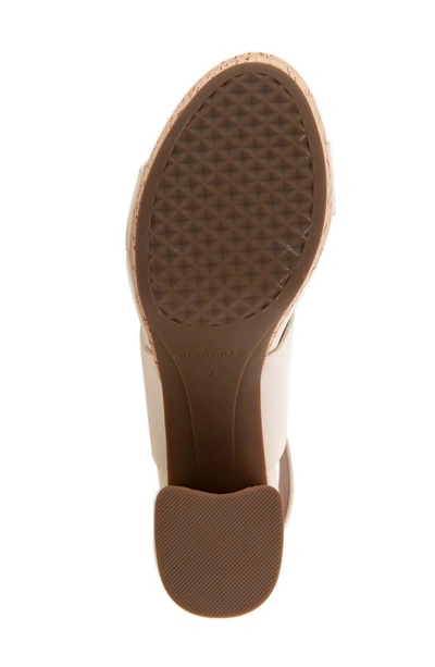Shop Aerosoles Camera Platform Sandal In Eggnog Leather W/ Cork