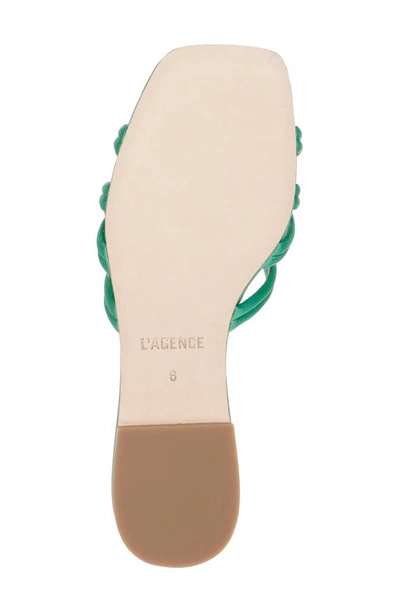 Shop L Agence Abelle Slide Sandal In Amazon Green