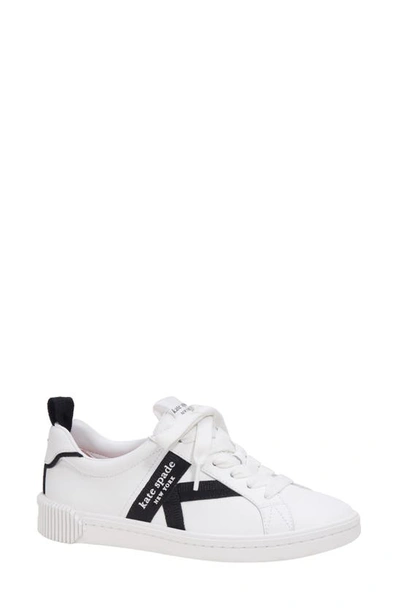 Shop Kate Spade Signature Sneaker In True White / Black