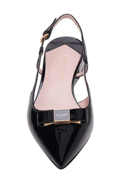 Shop Kate Spade New York Bowdie Pointed Toe Slingback Flat In Black