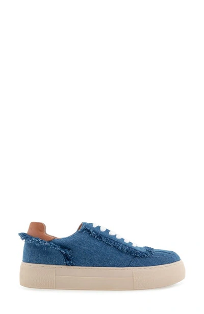 Shop Aerosoles Bramston Sneaker In Medium Blue Denim