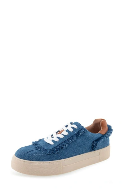 Shop Aerosoles Bramston Sneaker In Medium Blue Denim