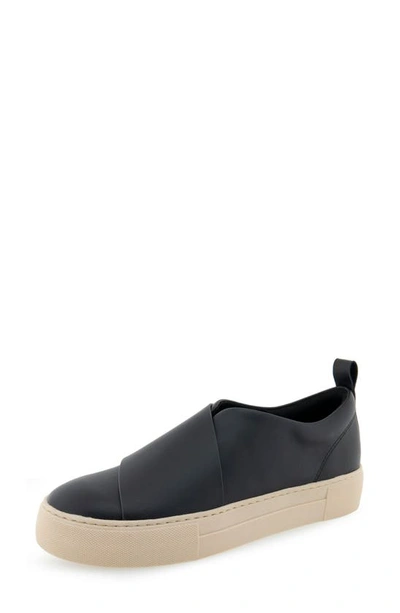 Shop Aerosoles Brighton Slip-on Sneaker (women In Black Slightly Grainy Goat