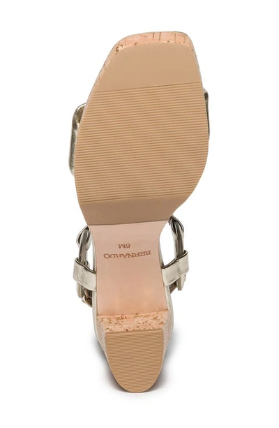 Shop Bernardo Footwear Candace Ankle Strap Platform Sandal In Champagne