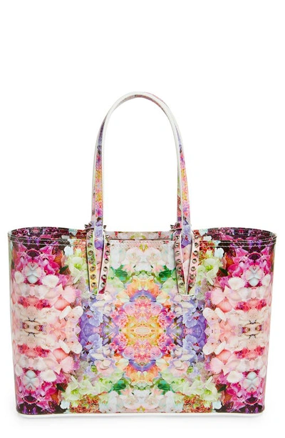 Shop Christian Louboutin Cabata Small Blooming Leather Tote In M024 Multi