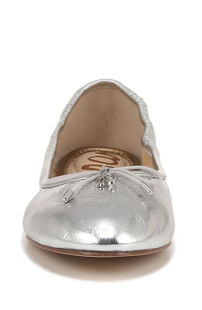 Shop Sam Edelman Felicia Ballet Flat In Soft Silver