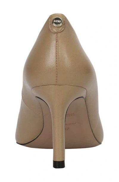 Hugo Boss Janet Pointed Toe Pump In Medium Beige