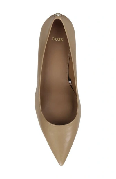 Hugo Boss Janet Pointed Toe Pump In Medium Beige