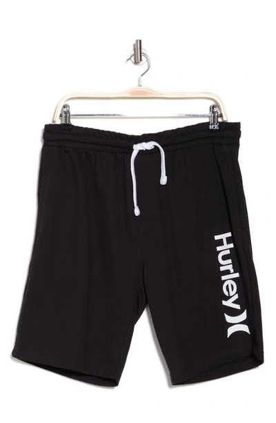 Shop Hurley Logo Lounge Shorts In Black