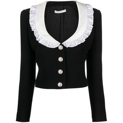 Shop Alessandra Rich Jackets In Black/white
