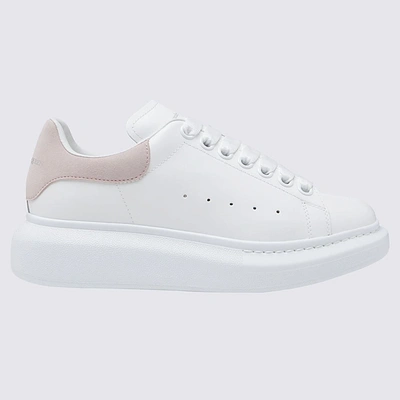 Shop Alexander Mcqueen White Leather Oversize Sneakers In White/patchouli