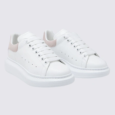 Shop Alexander Mcqueen White Leather Oversize Sneakers In White/patchouli